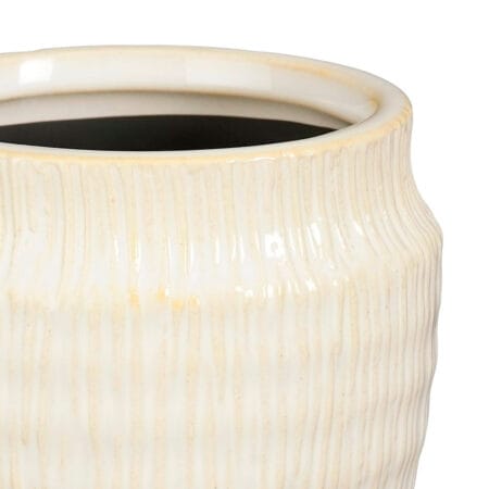 Mini cache-pot blanc en céramique à relief, 2,5 x 3,5'' - Décors Véronneau