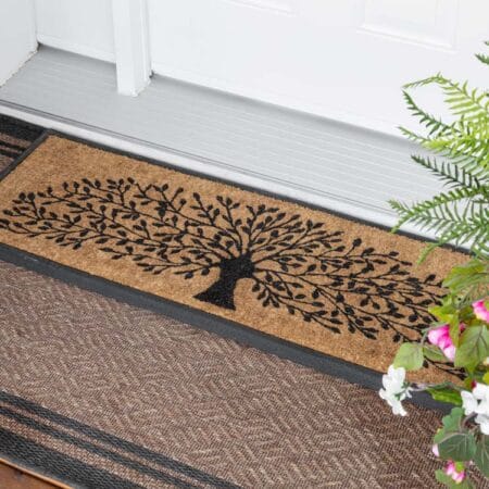 Tapis long d'extérieur avec arbre de vie, 16 x 48'' - Décors Véronneau