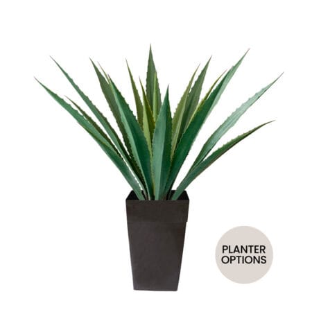 Artificial outdoor potted green agave americana