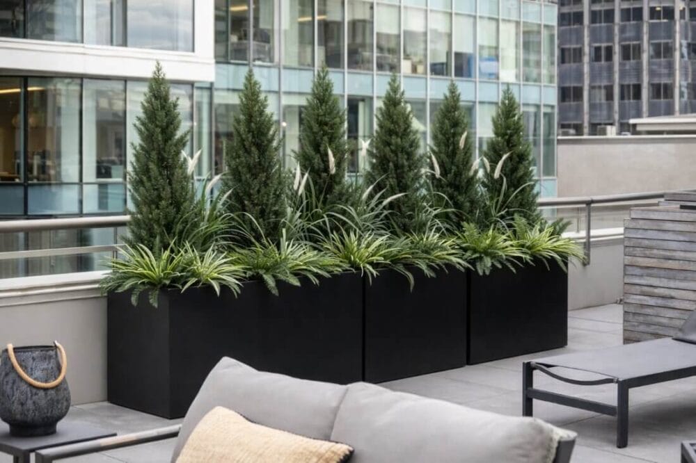 Bac à fleurs, aménagement public - Décors Véronneau