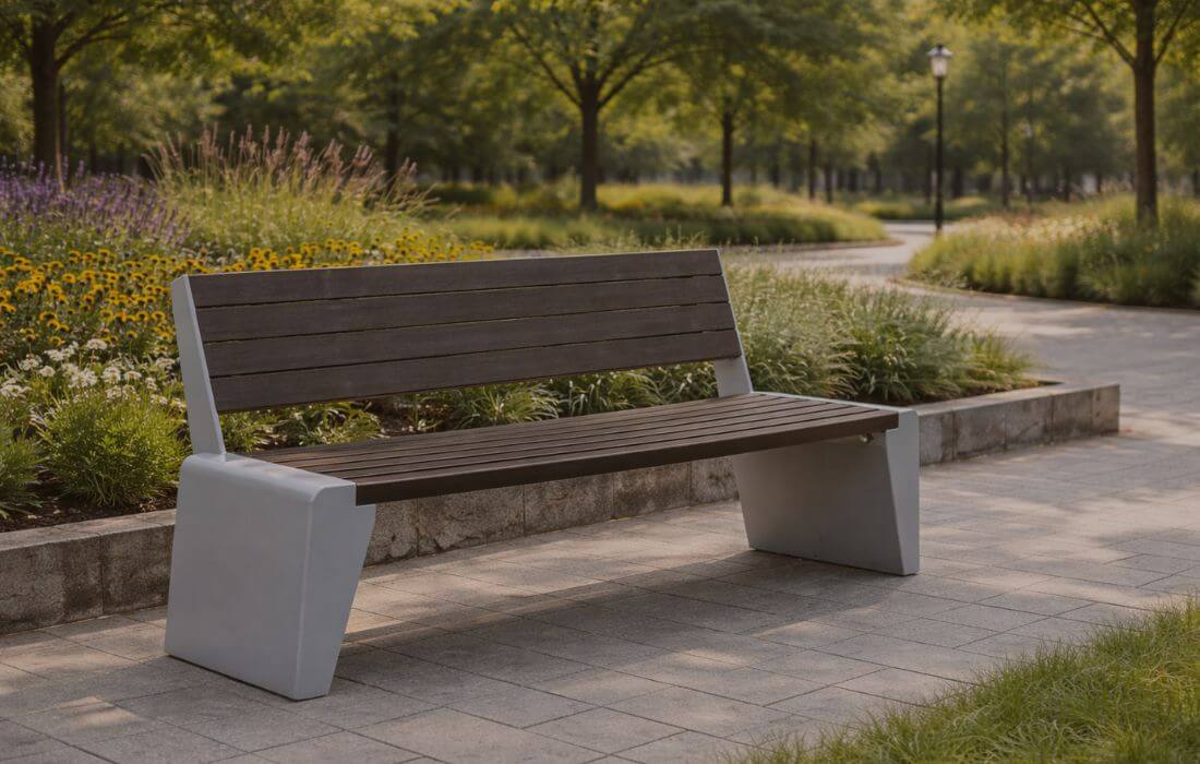 Banc de parc, espaces publics - Décors Véronneau