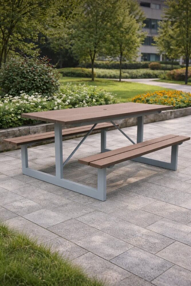 Table de pique-nique, parc public - Décors Véronneau