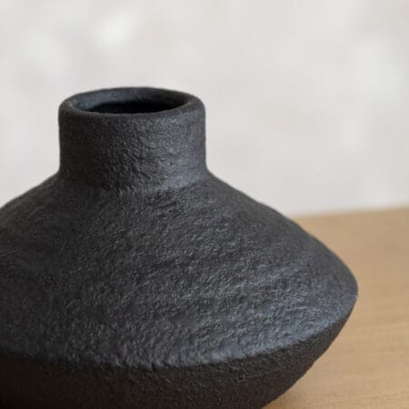 Petit vase soliflore noir, 6 x 4'' - Décors Véronneau
