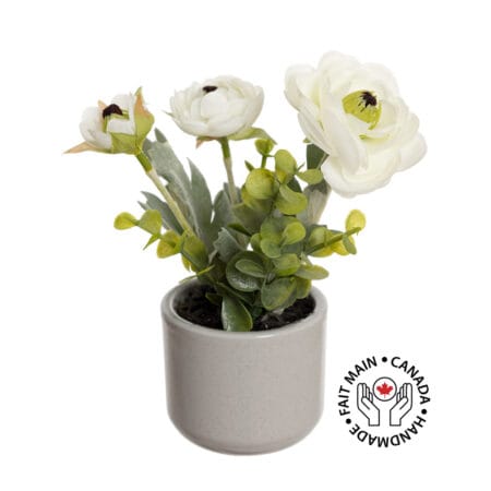 Mini artificial cream flower arrangement