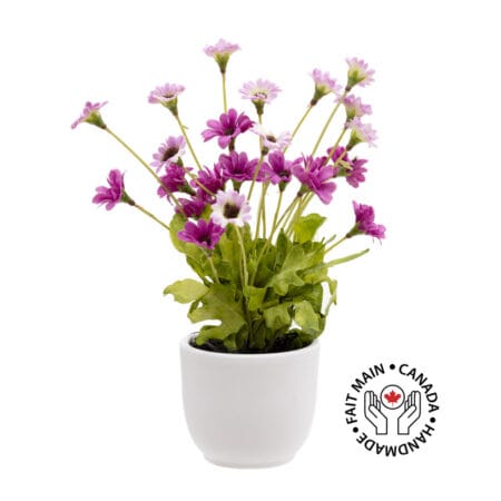 Mini plant de marguerites mauves artificielles