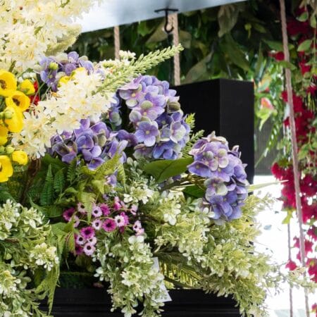 Hydrangée mauve artificielle au toucher réel, 19'' - Décors Véronneau