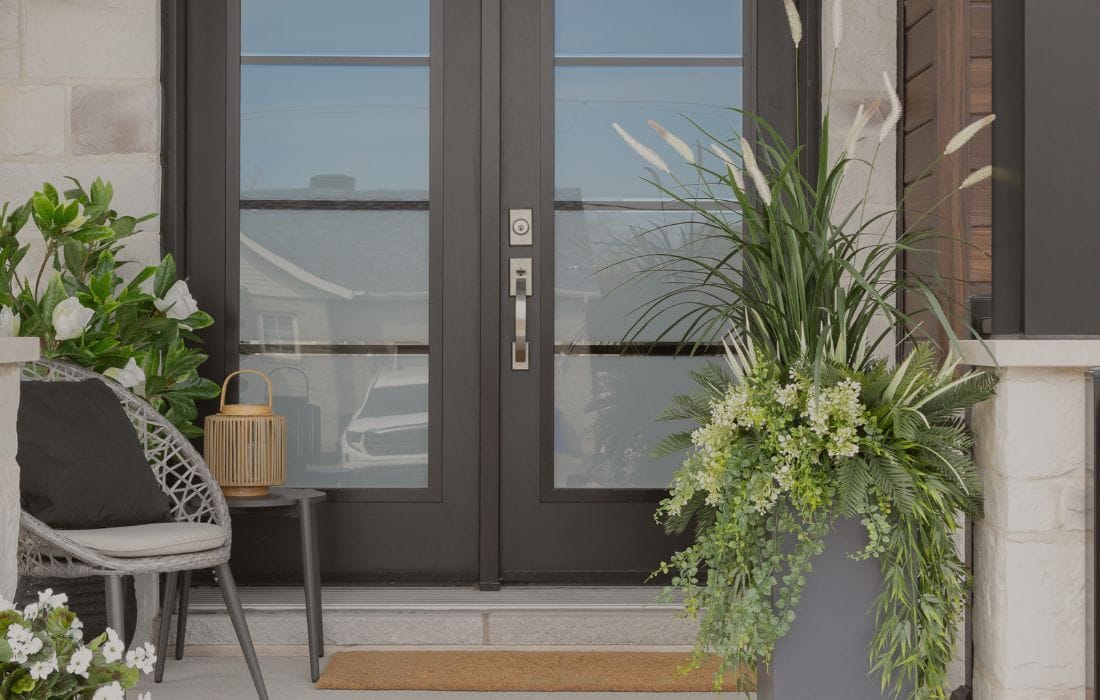 Jardinière extérieure haute, porche d'entrée - Décors Véronneau