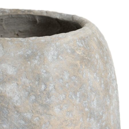 Vase décoratif gris texturé en fibre de ciment, 22 x 21'' - Décors Véronneau
