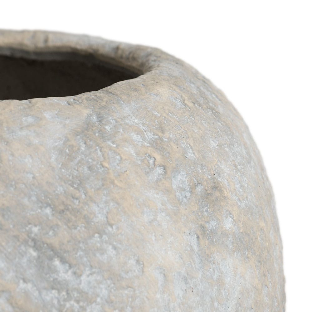 Bol décoratif gris texturé en fibre de ciment - Décors Véronneau