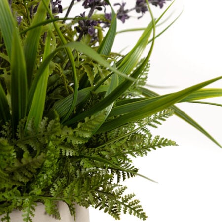Centre de table de lavande et verdure mixte - Décors Véronneau