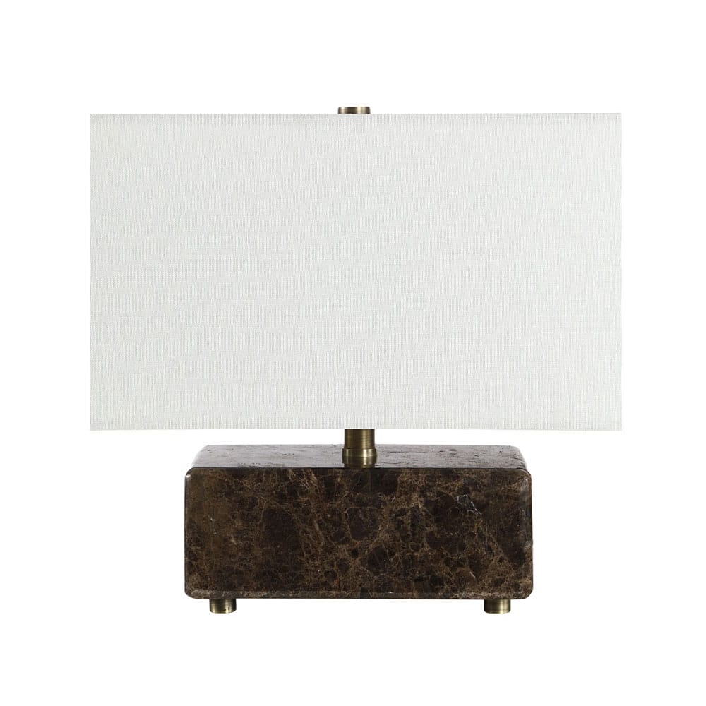 Lampe de table rectangulaire avec base en marbre - Décors Véronneau