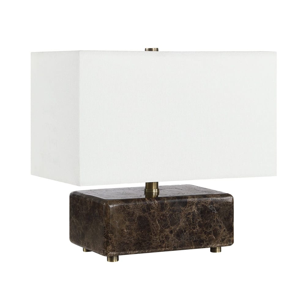 Lampe de table rectangulaire avec base en marbre - Décors Véronneau