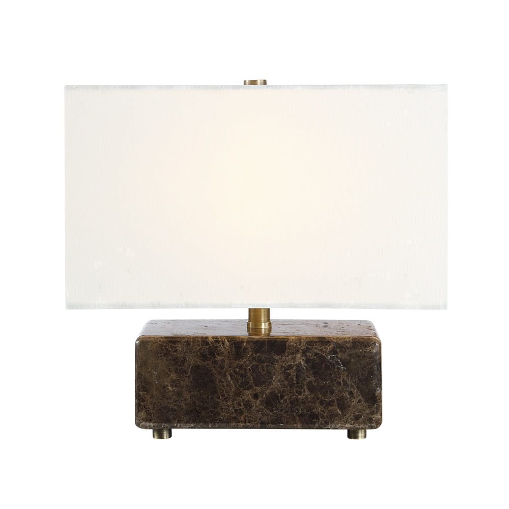 Lampe de table rectangulaire avec base en marbre - Décors Véronneau
