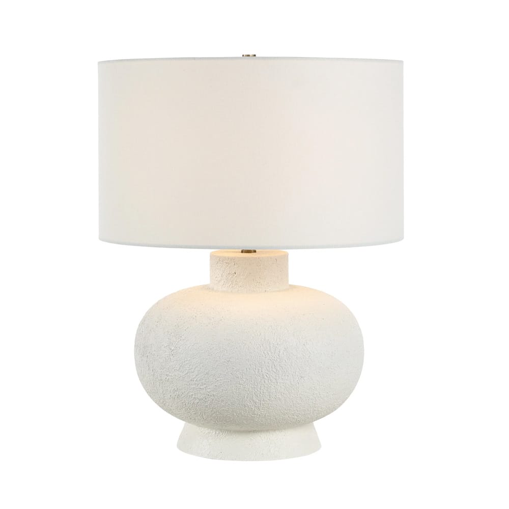Lampe de table arrondie en résine ivoire - Décors Véronneau