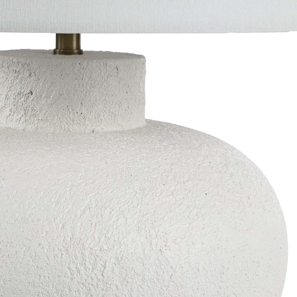 Lampe de table arrondie en résine ivoire - Décors Véronneau
