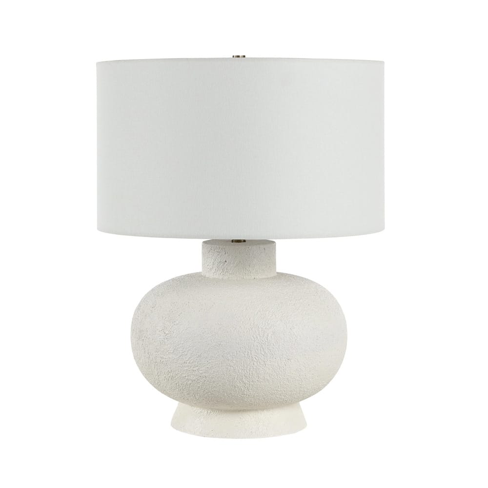Lampe de table arrondie en résine ivoire - Décors Véronneau