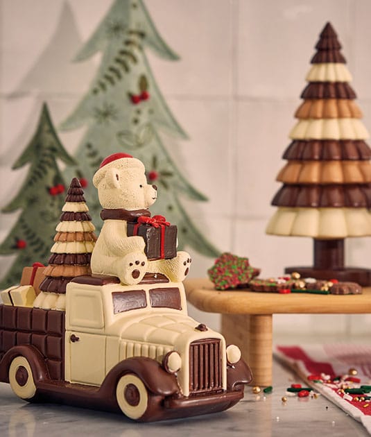 Camion et sapins de Noël en bois - Décors Véronneau