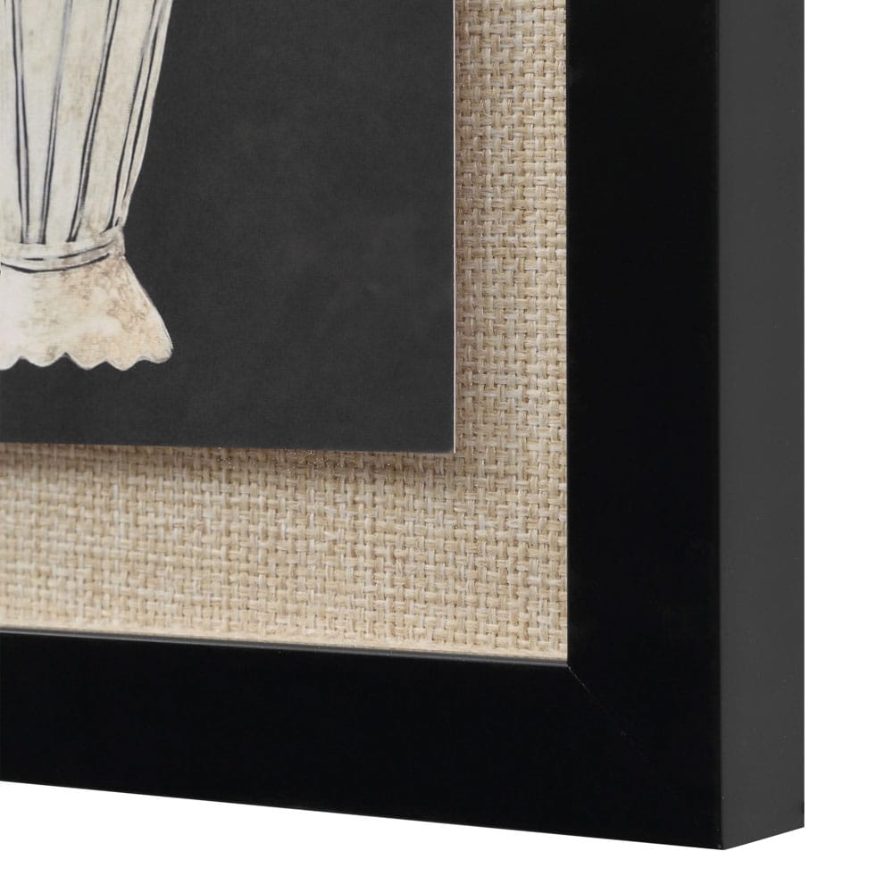 Cadre décoratif noir avec impression bouquet de fleurs - Décors Véronneau
