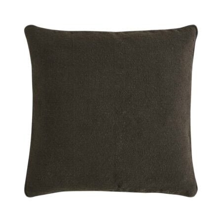 Handwoven brown throw pillow, 20 x 20''