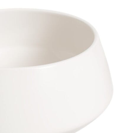 White ceramic bowl planter, 10,5 x 4'' - Décors Véronneau