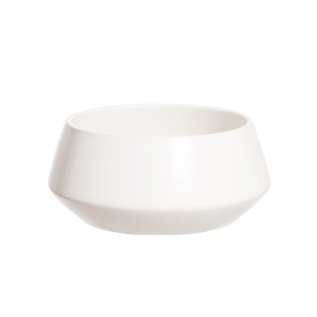 White ceramic bowl planter, 10,5 x 4''