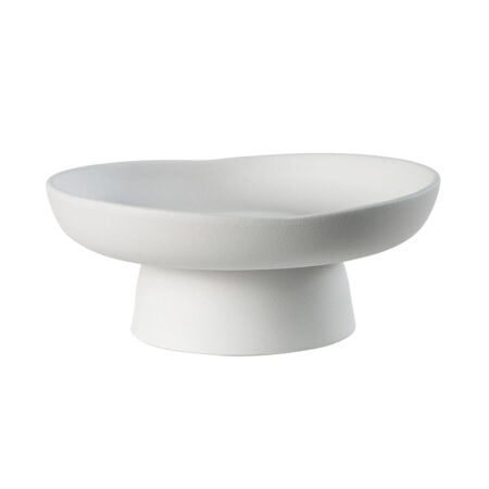 White porcelain pedestal bowl, 12''