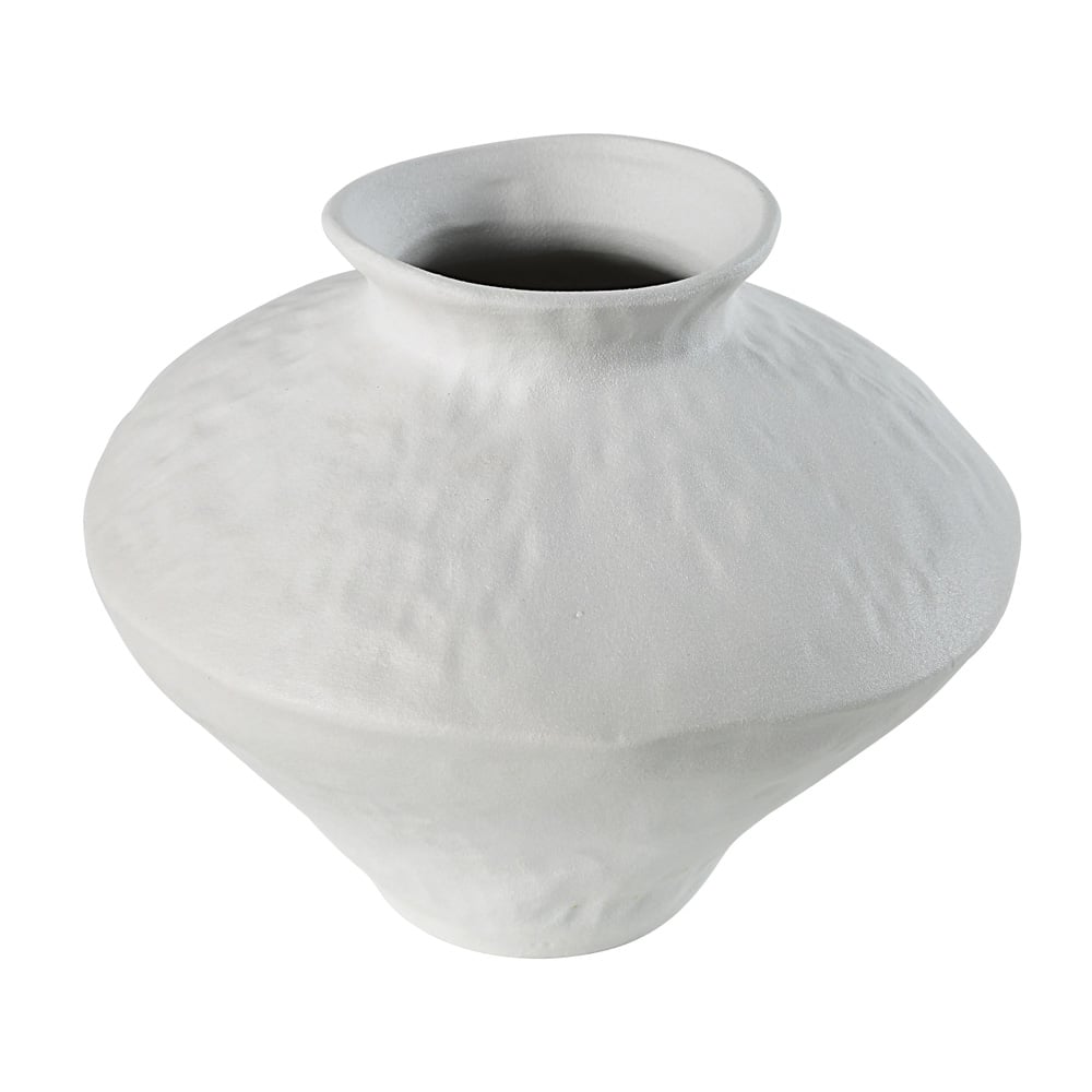 Vase artisanal en porcelaine blanche - Décors Véronneau