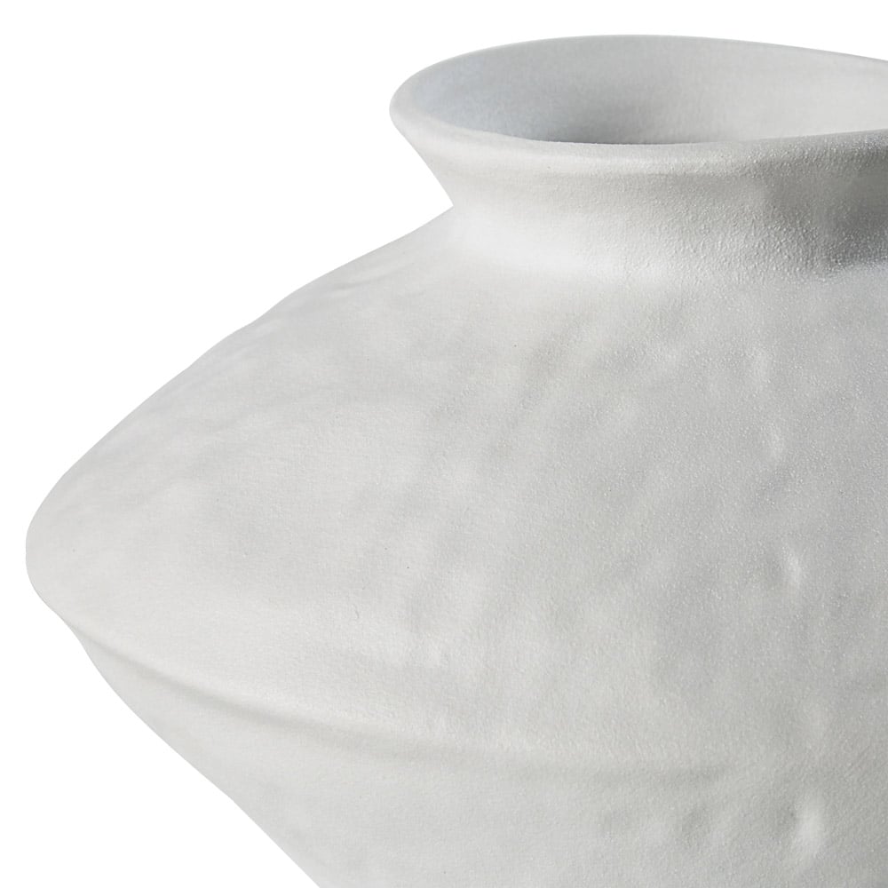 Vase artisanal en porcelaine blanche - Décors Véronneau