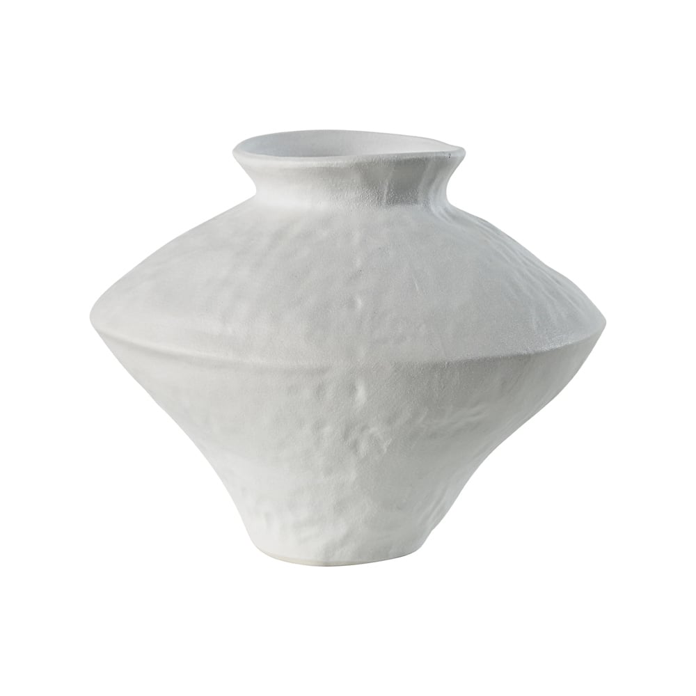 Vase artisanal en porcelaine blanche - Décors Véronneau