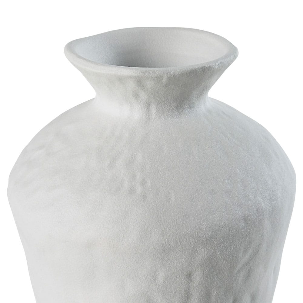 Vase texturé en porcelaine blanche - Décors Véronneau