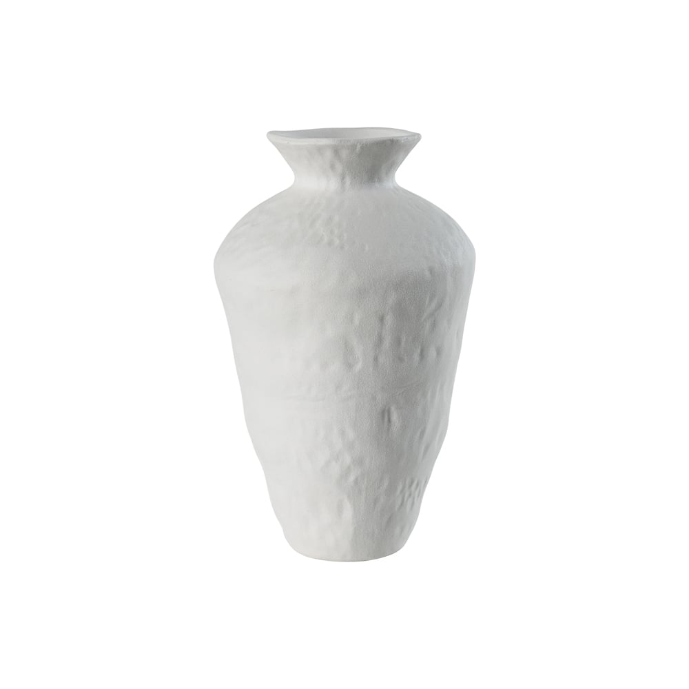 Vase texturé en porcelaine blanche - Décors Véronneau