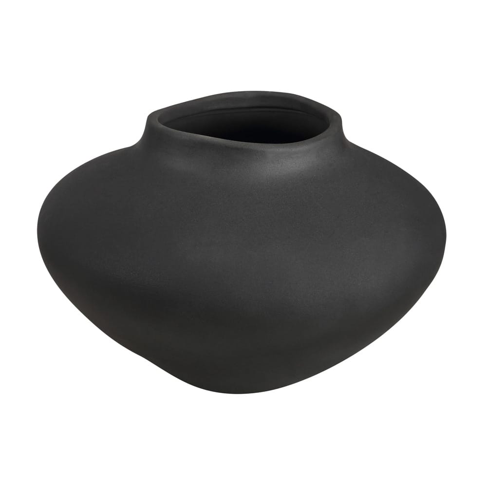 Vase organique en céramique noire - Décors Véronneau