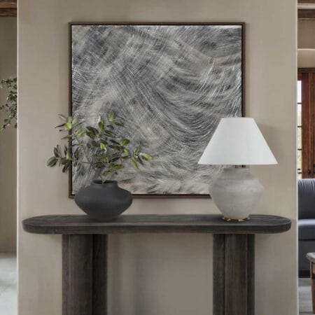 Vase organique en céramique noire, 8'' - Décors Véronneau