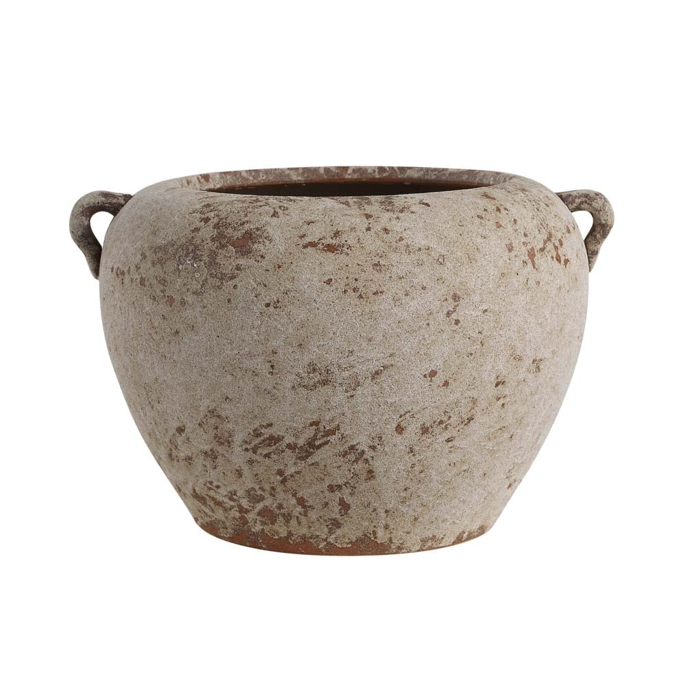 Vase artisanal en terre cuite avec anses - Décors Véronneau