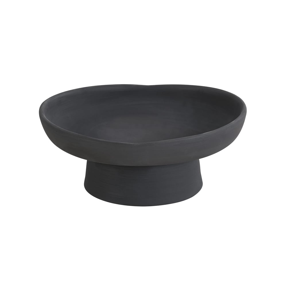 Bol décoratif de type plateau en porcelaine noire - Décors Véronneau