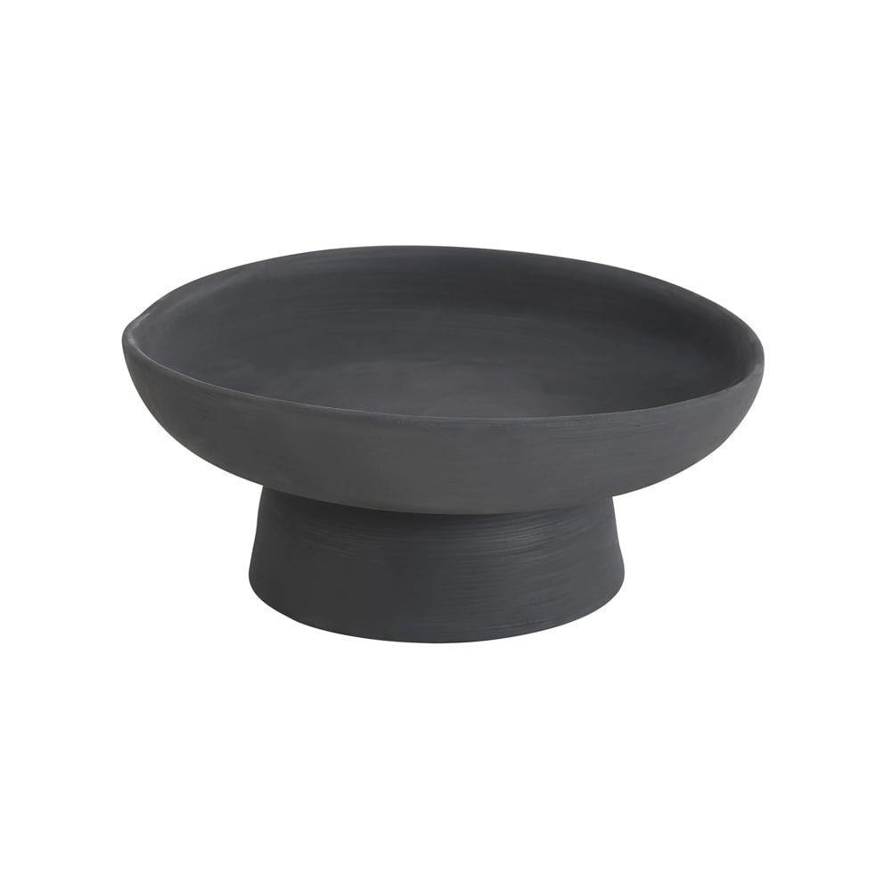 Bol décoratif de type plateau en porcelaine noire - Décors Véronneau