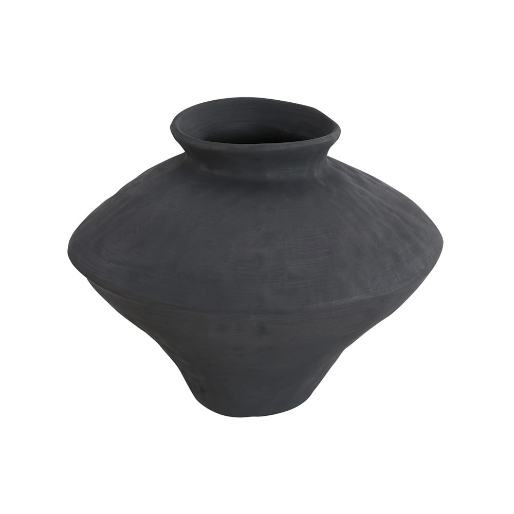 Vase artisanal en porcelaine noire - Décors Véronneau