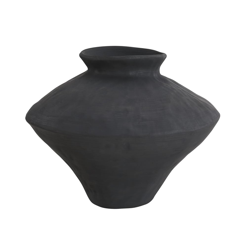 Vase artisanal en porcelaine noire - Décors Véronneau