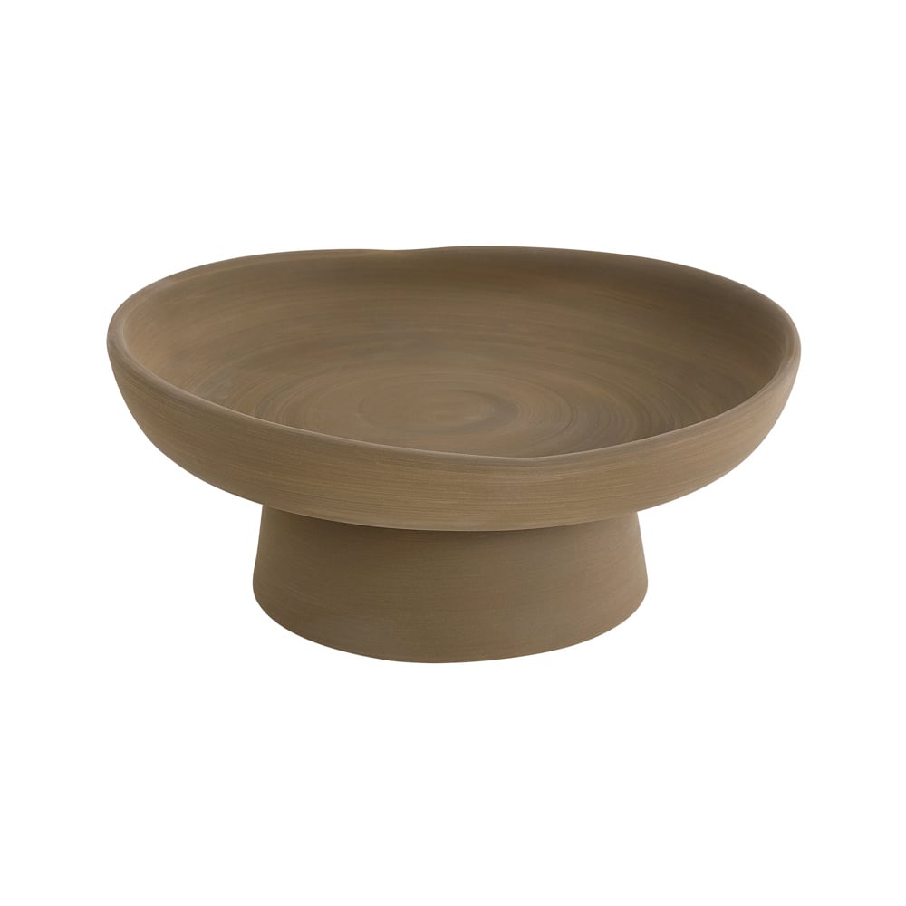 Bol décoratif de type plateau en porcelaine brune - Décors Véronneau
