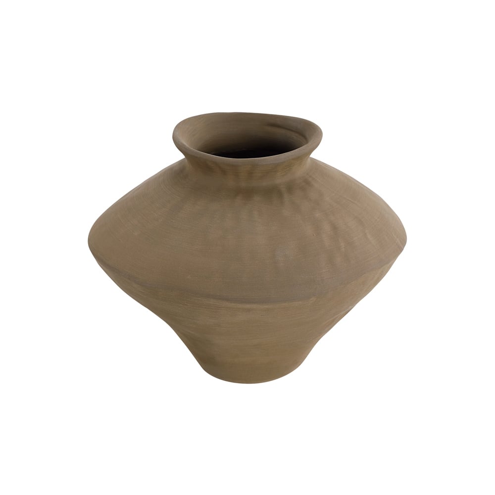 Vase artisanal en porcelaine brune - Décors Véronneau