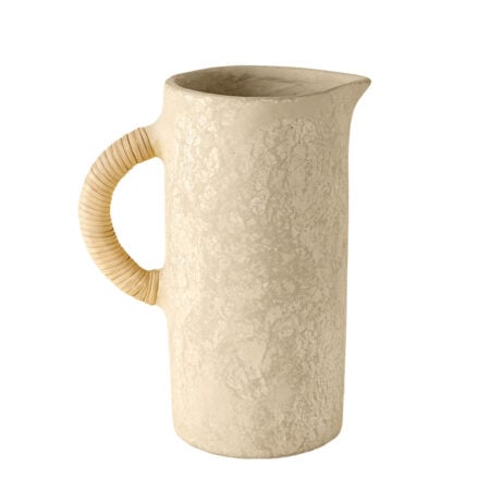 Handcrafted paper mâché vase, pitcher style, 12,5''