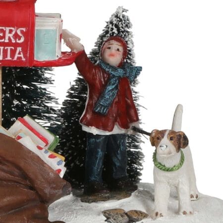 Mailbox Christmas village figurine, 2,5'' - Décors Véronneau