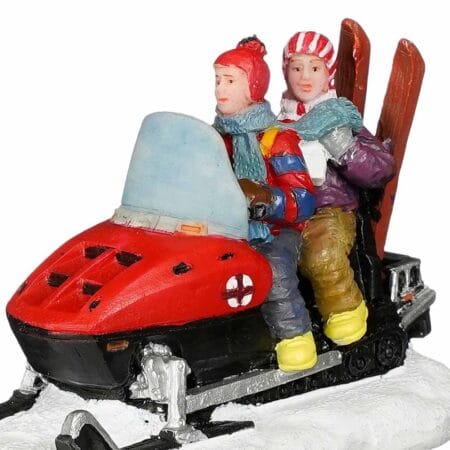 Ski patrol rescue Christmas village figurine, 2,5'' - Décors Véronneau
