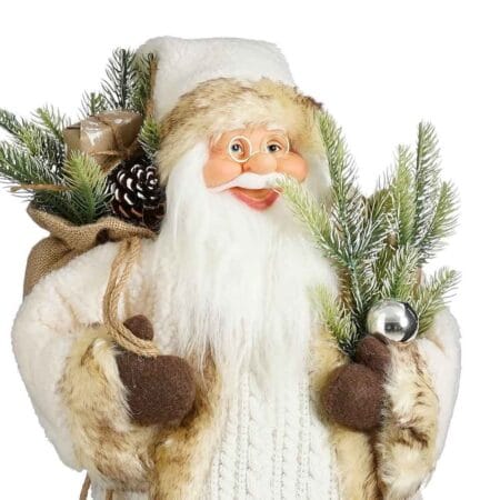 Figurine du père Noël rustique crème, 24'' - Décors Véronneau