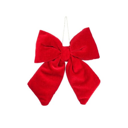 Red velvet Christmas bow ornament