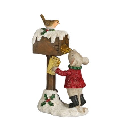 Mouse mailing Santa Christmas decoration, 6,5''