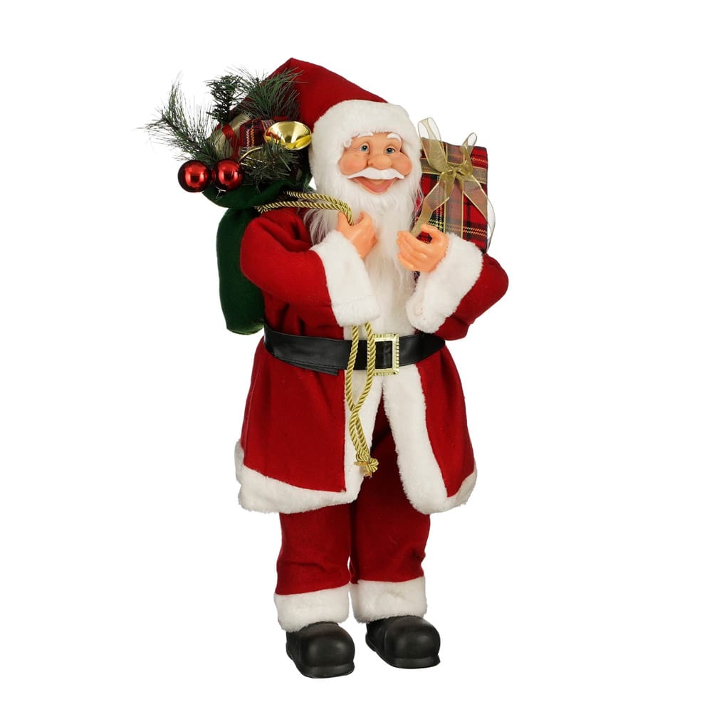Figurine du père Noël décorative rouge - Décors Véronneau