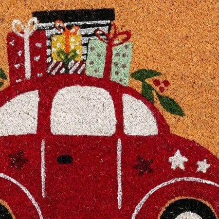 Red truck Christmas doormat, 16 x 24'' - Décors Véronneau