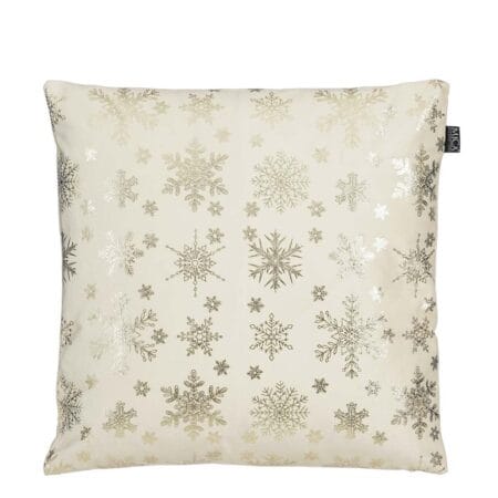 Snowflake-patterned Christmas pillow, 18 x 18''