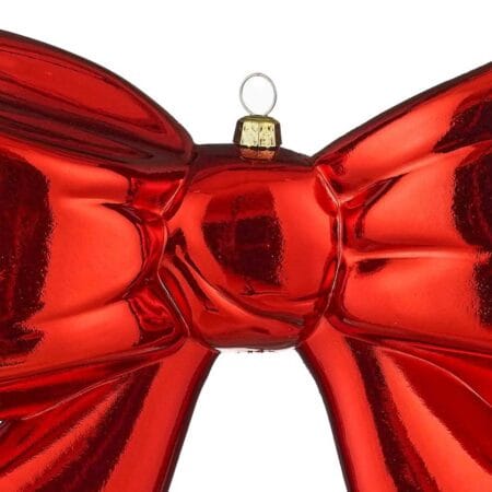 Grand ornement de Noël boucle rouge, 8'' - Décors Véronneau